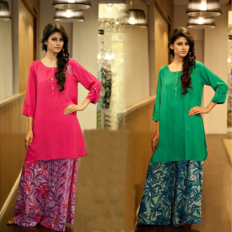 Latest Fashion Of Short Shirts With Palazzo Pants In Asia