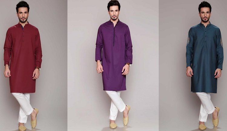 Latest Men Modern Kurta Styles Designs Collection 2018-19 by Chinyere